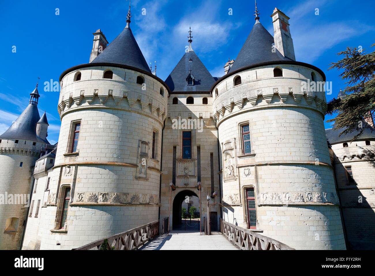 Francia, Loir et Cher, Valle della Loira sono classificati come patrimonio mondiale dall' UNESCO, Chaumont sur Loire, il castello Foto Stock