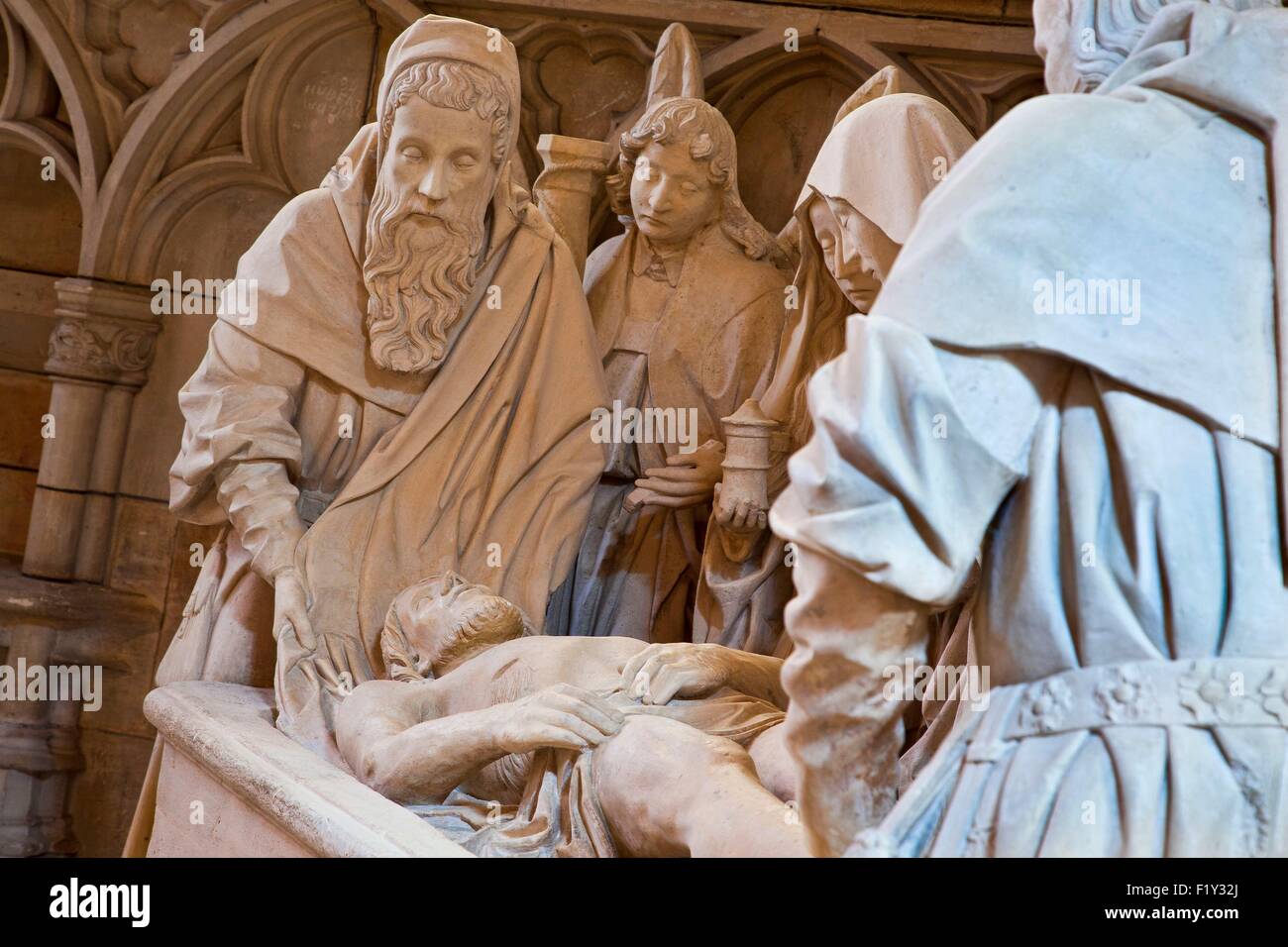 Francia, Marne, l'Epine, fermata sulla via di San Giacomo sono classificati come patrimonio mondiale dall'UNESCO, la basilica di Notre Dame Foto Stock