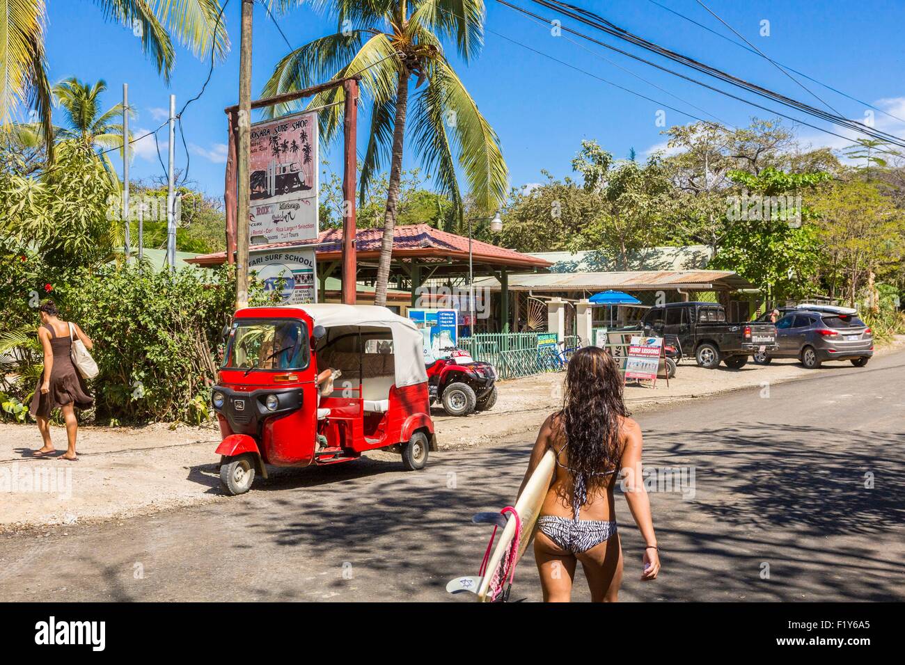 Costa Rica, provincia di Guanacaste, Nicoya peninsula, Nosara, Playa Guiones Foto Stock