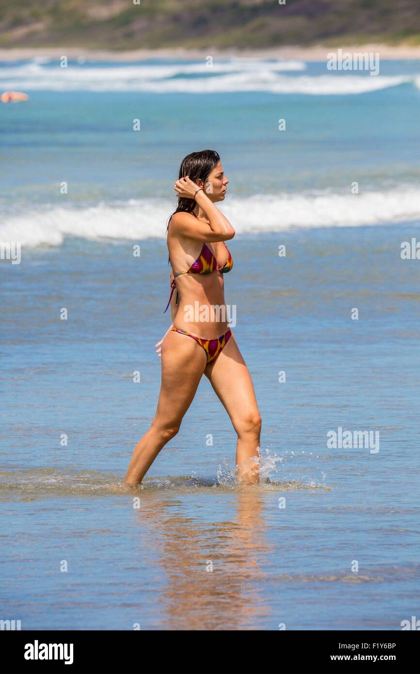 Costa Rica, provincia di Guanacaste, Nicoya peninsula, Spiaggia Tamarindo Foto Stock