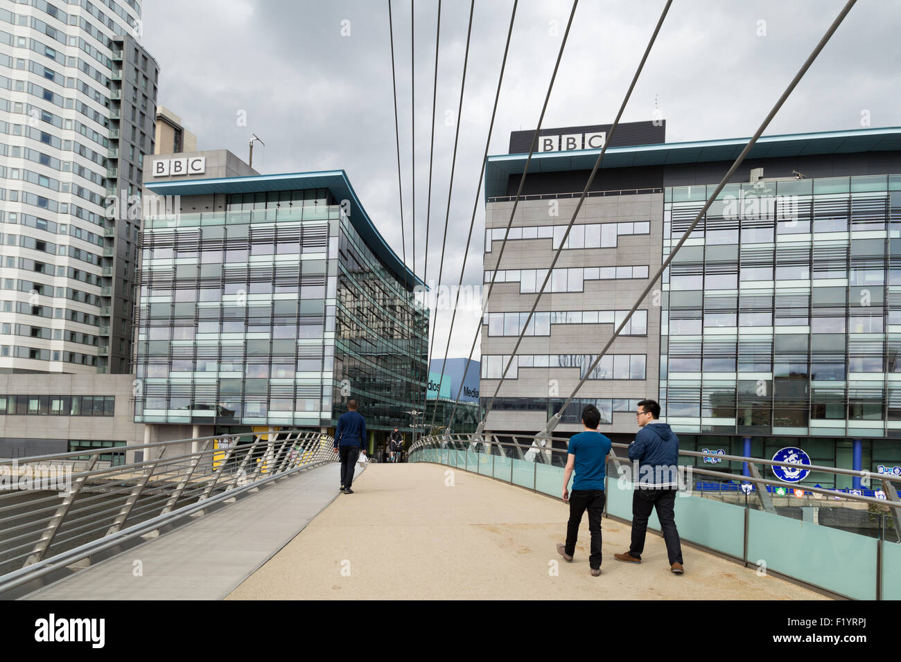 BBC studios a MediaCityUK a Salford Quays, Manchester, Inghilterra. Regno Unito Foto Stock