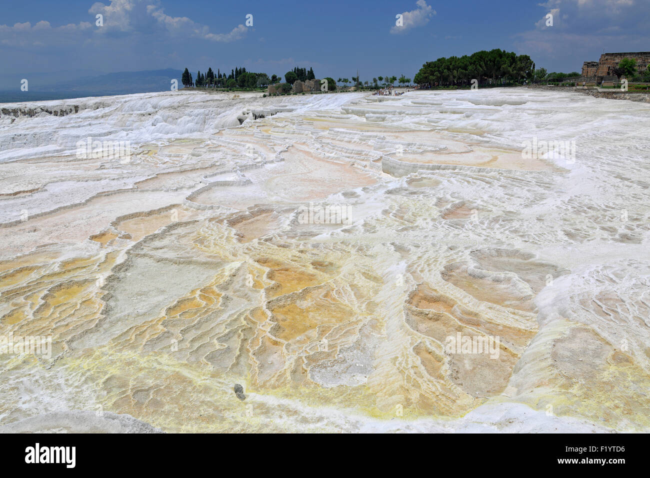 La collina di calcare di Pamukkale Foto Stock