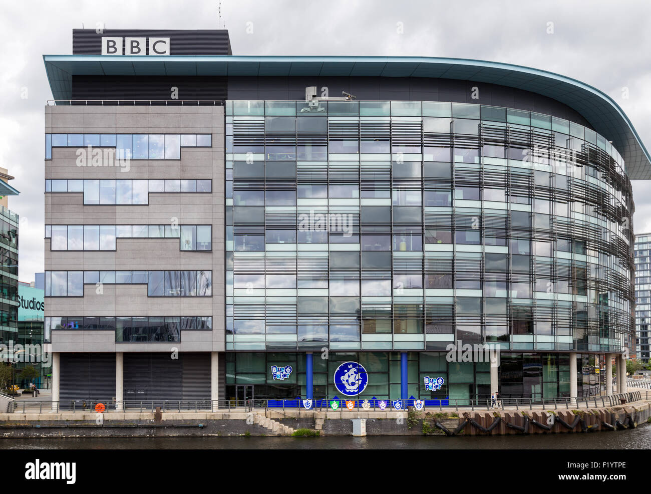 BBC studios a MediaCityUK a Salford Quays, Manchester, Inghilterra. Regno Unito Foto Stock