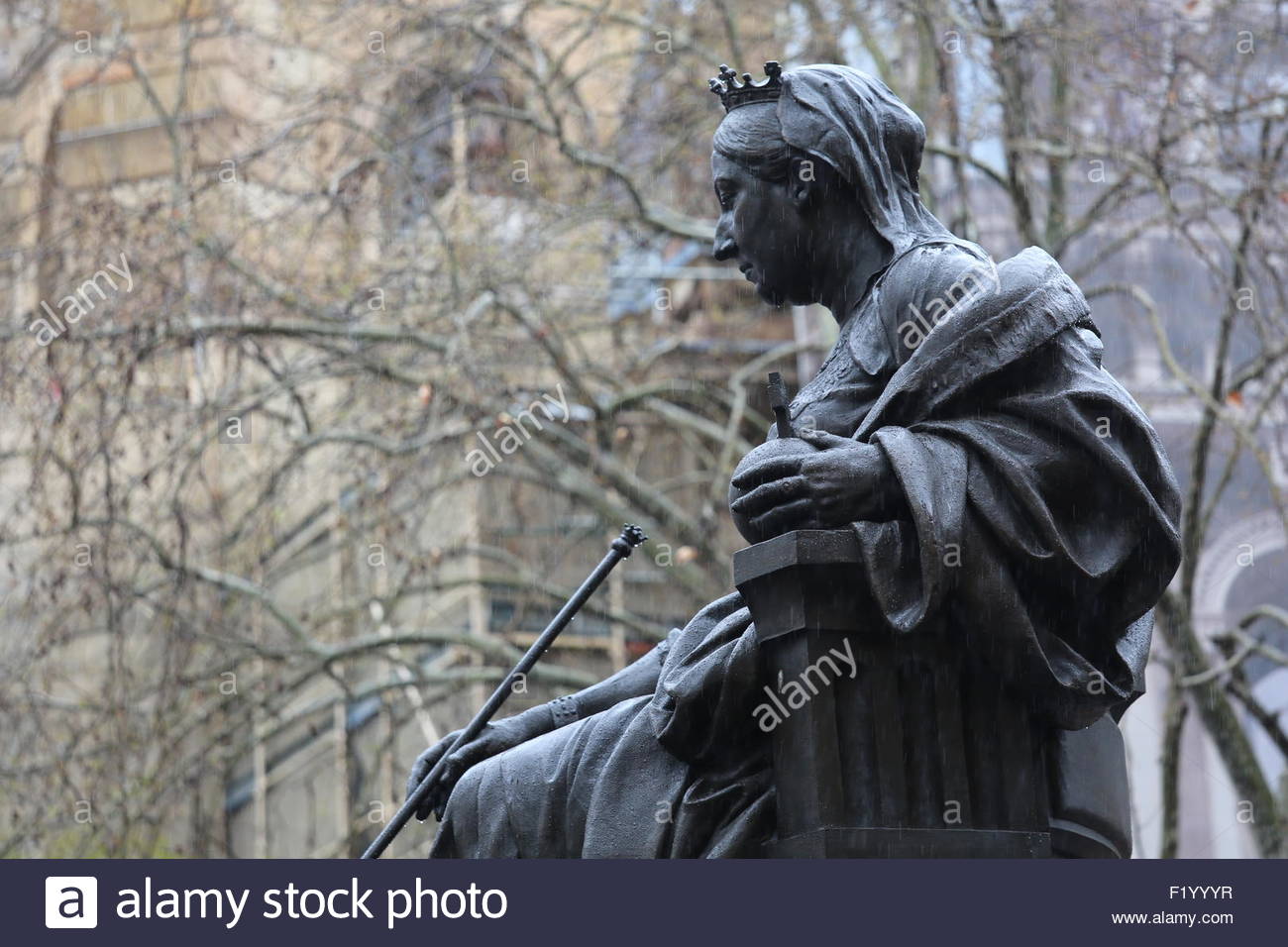 Statua della regina Victoria a Sydney in Australia che in primo luogo è stato eretto in Dublina e quindi spostato a Sydney. Fatto da John Hughes (morto nel 1941). Foto Stock