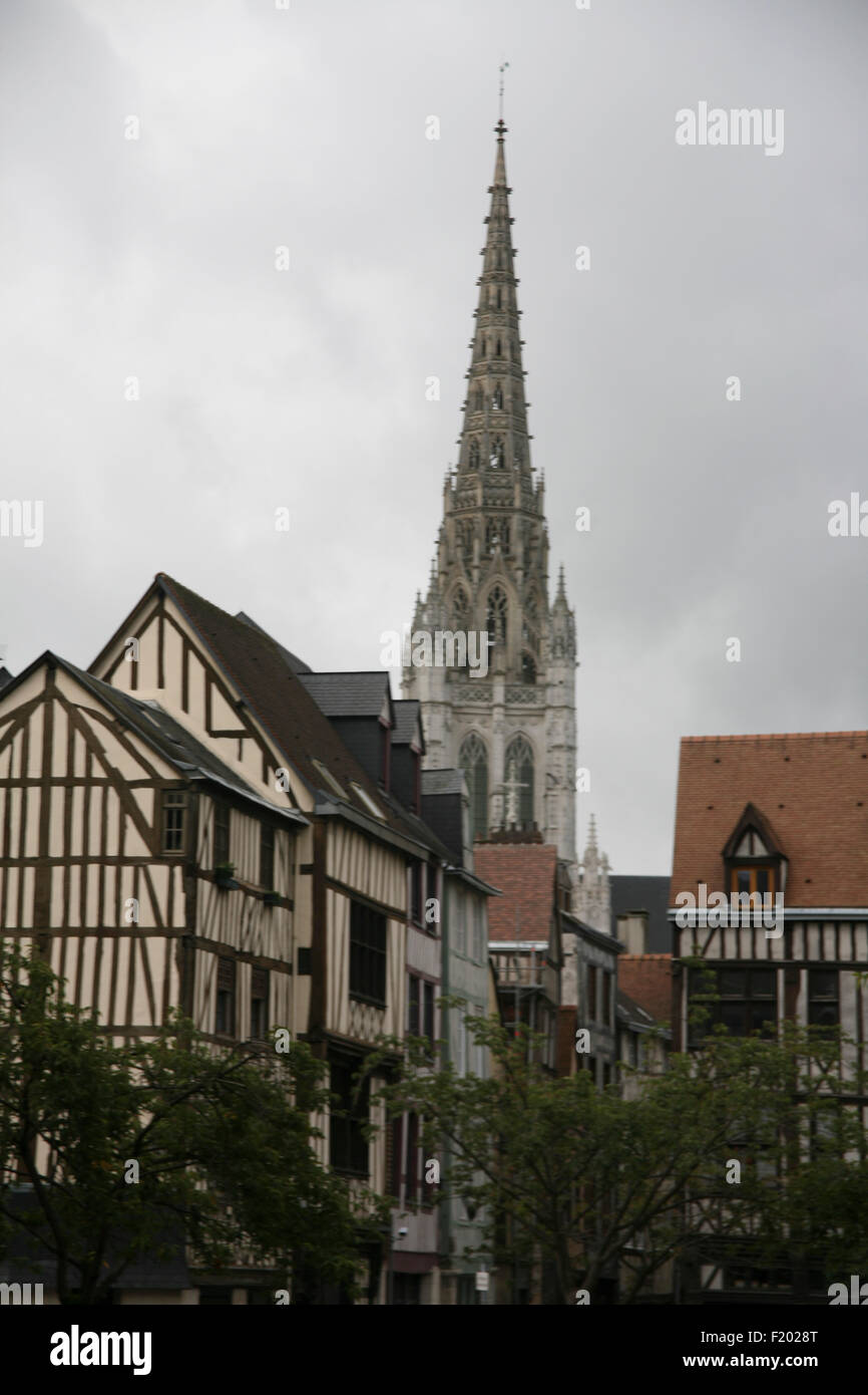 La Chiesa di Saint-Maclou, (L'église Saint-Maclou), Rouen, in Normandia, Francia, Europa Foto Stock