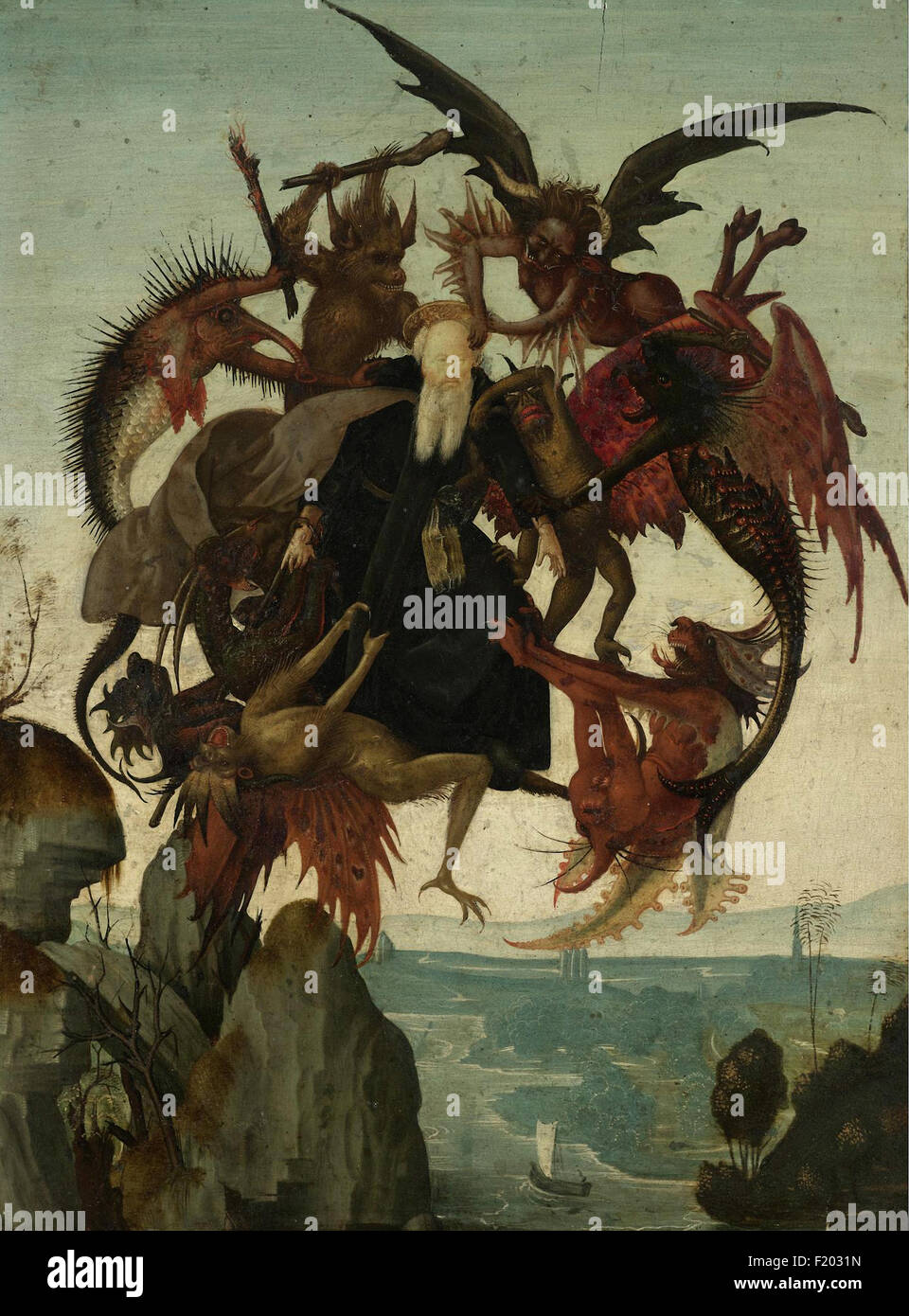 Domenico Ghirlandaio - La tentazione di San Antonio Foto Stock