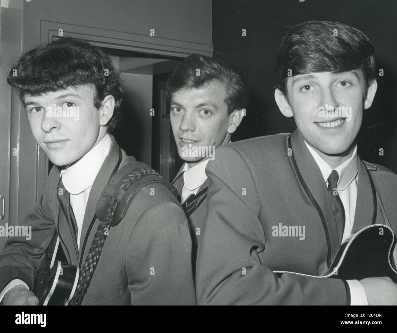 Le sorti del Regno Unito trio pop nel giugno 1964. Da sinistra: Rod Allen, Glen Dale, Barry Pritchard. Foto Tony Gale Foto Stock