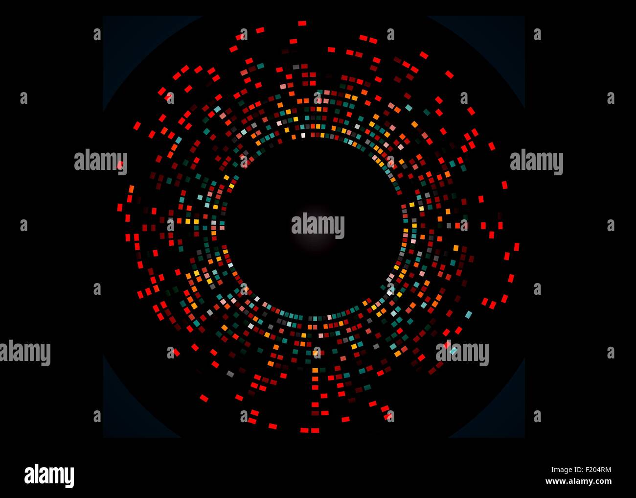 Un esempio di impronta del DNA 10 individui sono testati per 6 loci scientificamente accurata Illustrazione Vettoriale