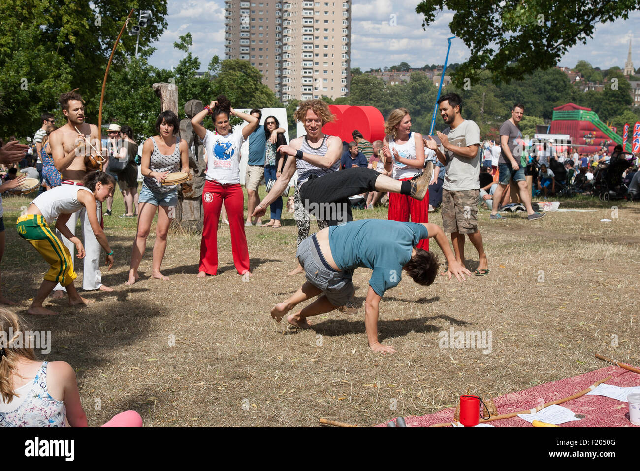 Capoeira ballerine brasiliane Lambeth Paese mostrano Foto Stock