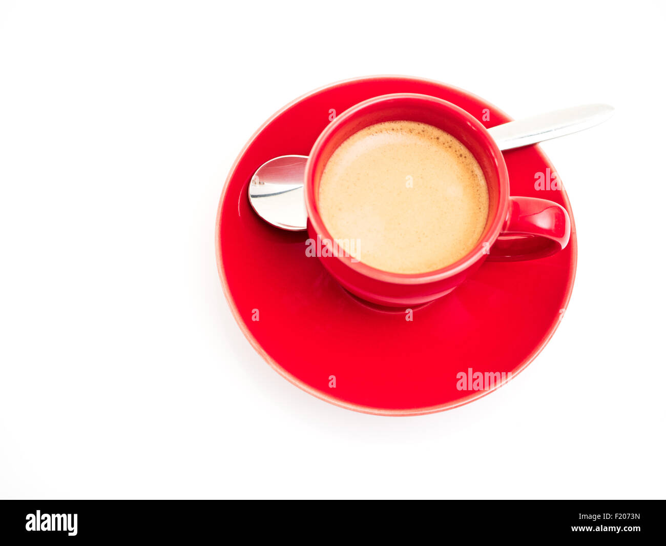 Rote Espressotasse Foto Stock