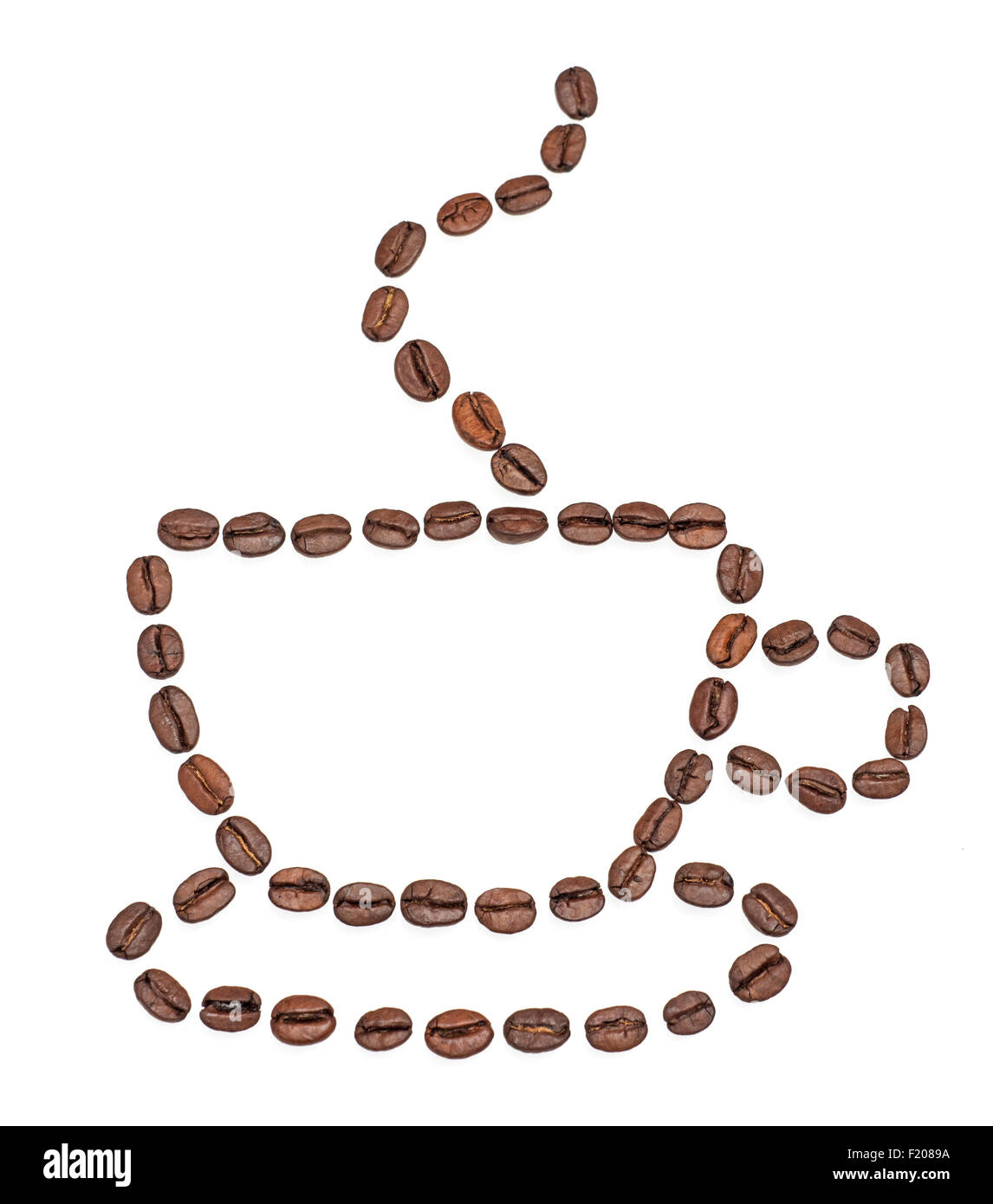 Kaffeetasse Bohnen aus Foto Stock