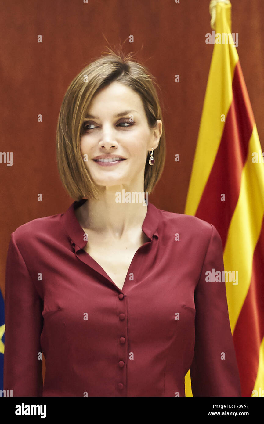 Madrid, Spagna. 9 Sep, 2015. Il re Filippo VI di Spagna, Regina Letizia di Spagna e Soraya Saenz de Santamaria frequentare un pranzo per il trentacinquesimo anniversario della corte costituzionale al Tribunal Constitucional il 9 settembre 2015 a Madrid Credit: Jack Abuin/ZUMA filo/Alamy Live News Foto Stock