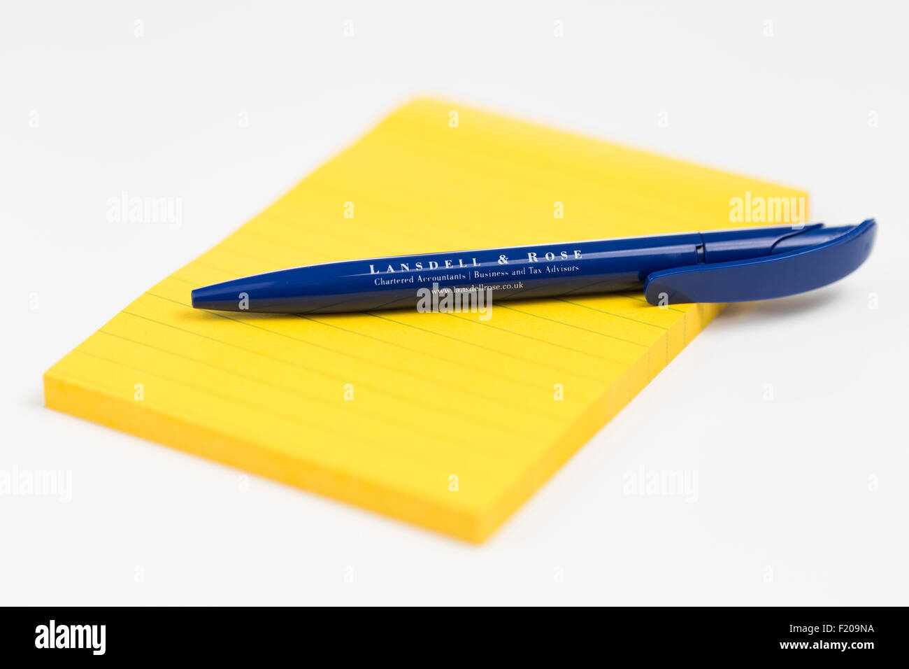 Penna e Blocco note Stationery Office prodotti Foto Stock