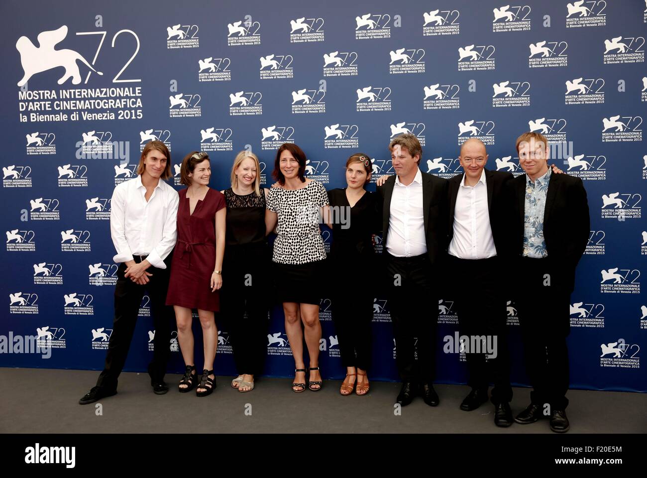 Venezia, Italia. 9 Sep, 2015. I Cast Members frequentare un photocall per 'Tempete' durante la 72a Venezia Film Festival presso l'isola del Lido di Venezia, Italia, Sett. 9, 2015. © Ye Pingfan/Xinhua/Alamy Live News Foto Stock