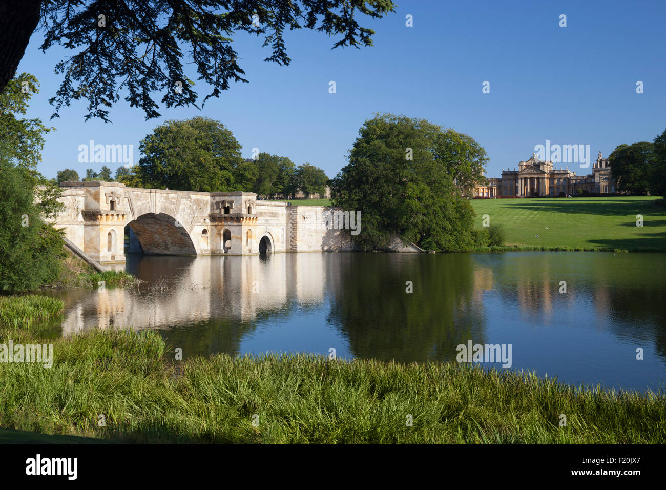Il Palazzo di Blenheim e parco, Woodstock, Oxfordshire, England, Regno Unito, Europa Foto Stock