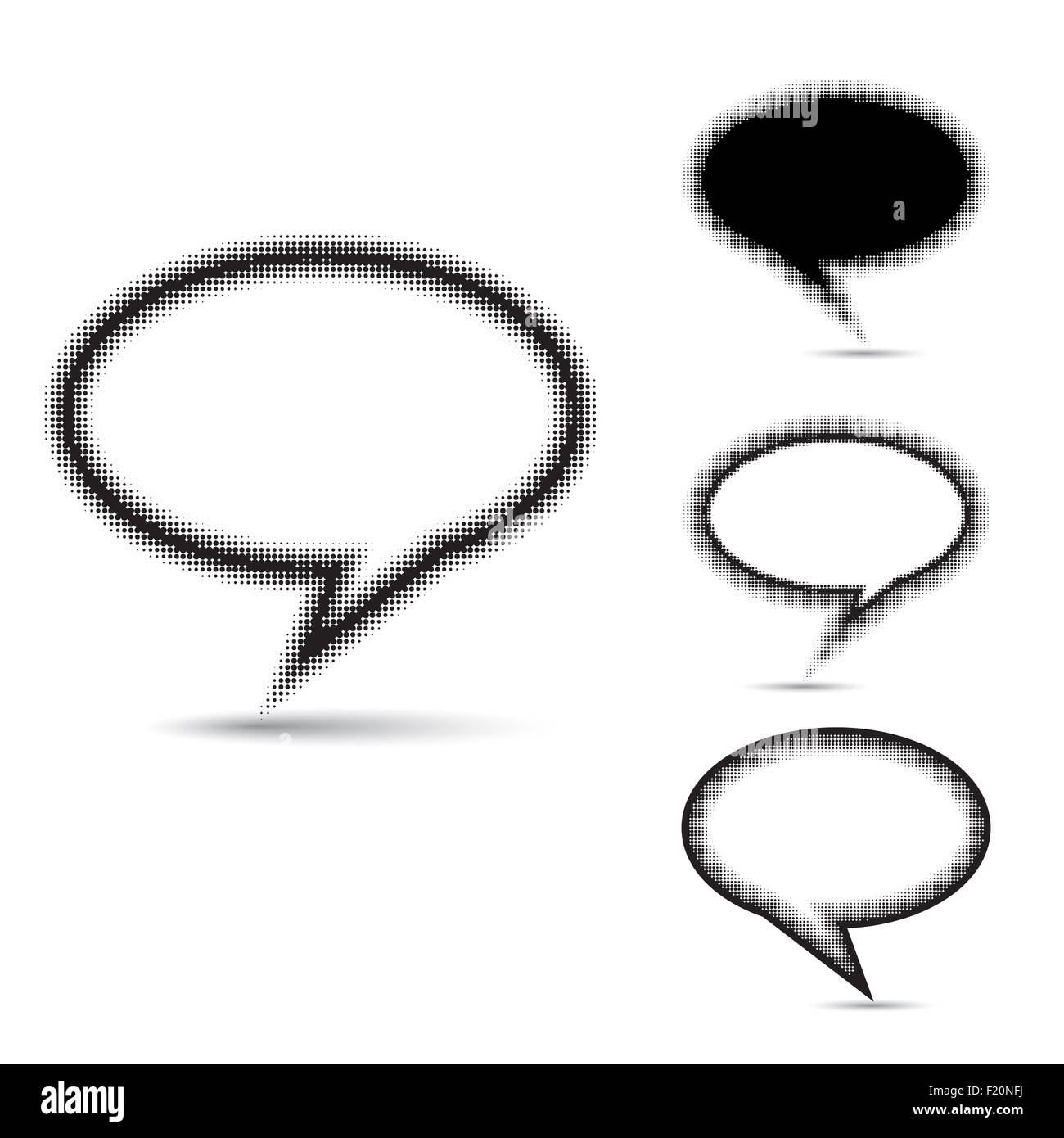 Set di mezzitoni astratto gli elementi di design. Foto Stock