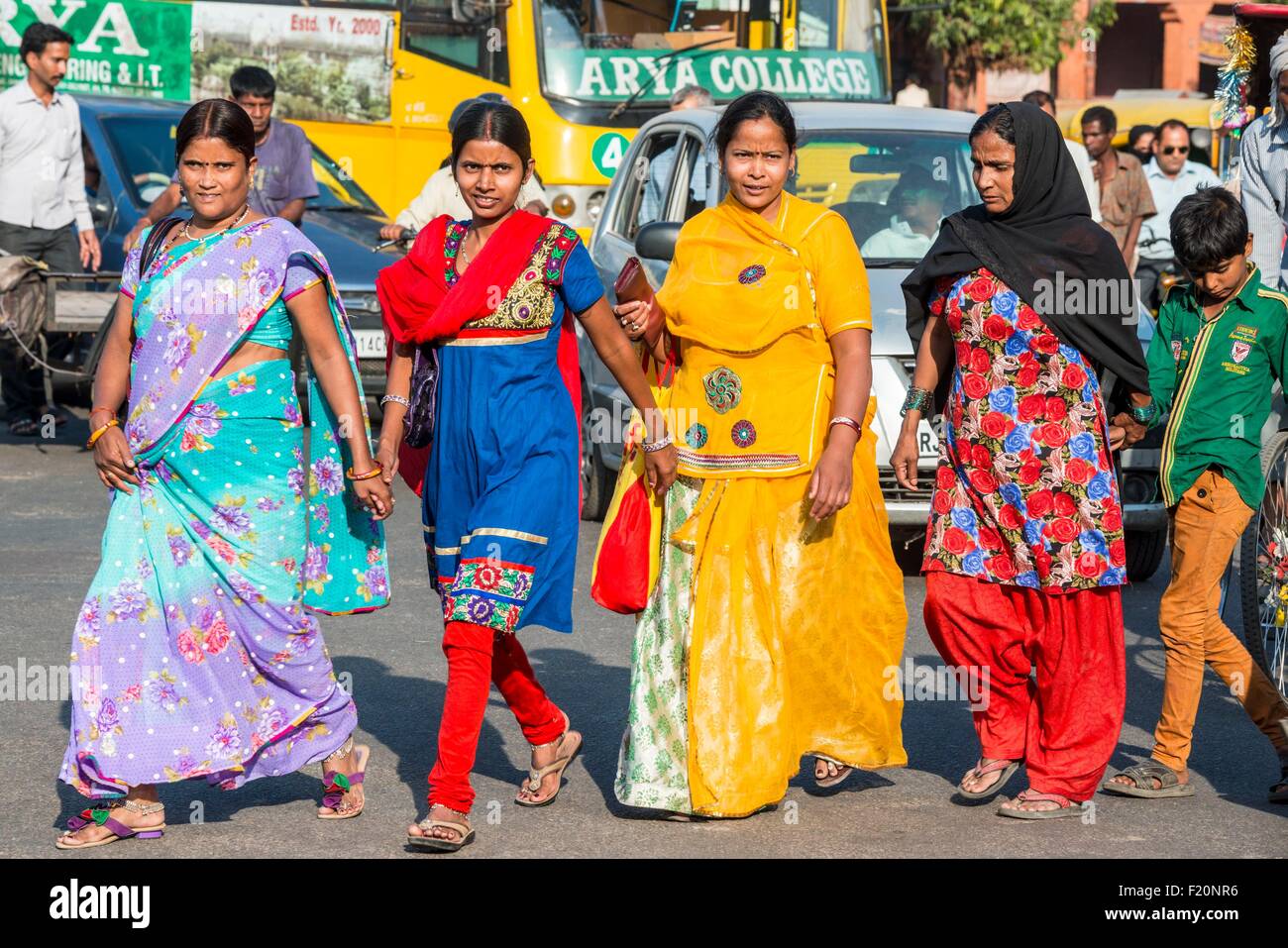 India Rajasthan, Jaipur, Street Life Foto Stock