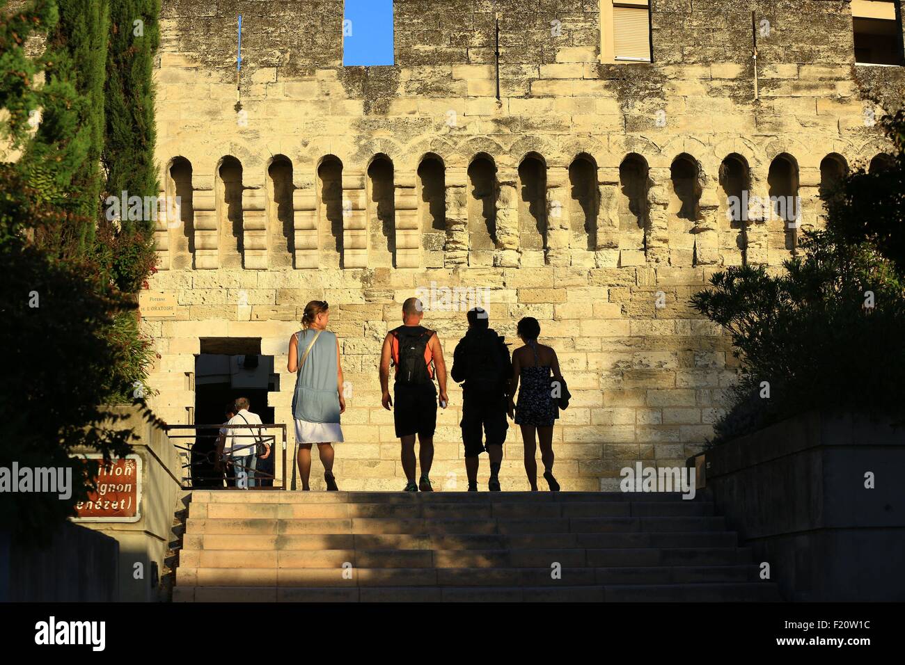 Francia, Vaucluse, Avignone, Saint Benezet accesso al ponte (XII secolo), nella lista UNESCO del Patrimonio Mondiale Foto Stock