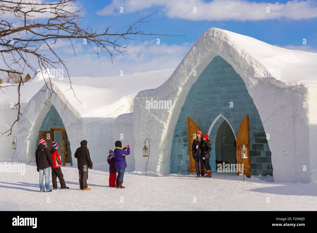 Canada, Québec, Provincia di Quebec City, l'hotel di ghiaccio Foto Stock