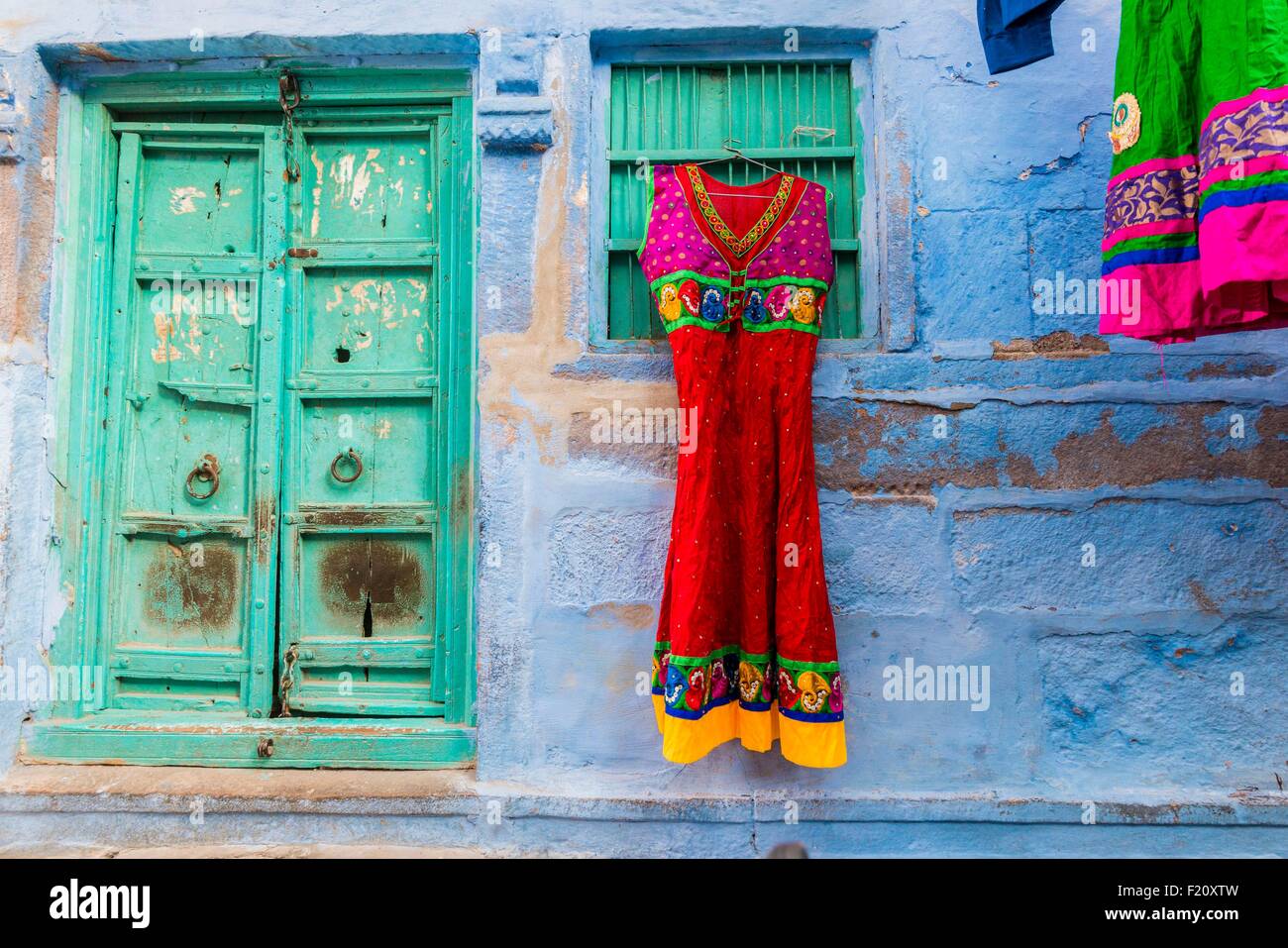 India Rajasthan, Jodhpur la città blu Foto Stock