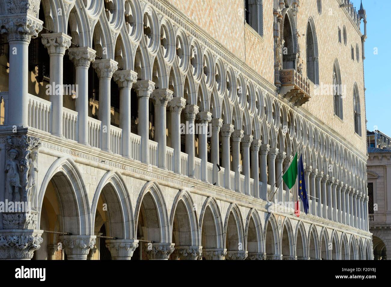 L'Italia, Veneto, Venezia, elencato come patrimonio mondiale dall'UNESCO, il Palazzo Ducale, il Palazzo dei Dogi Foto Stock