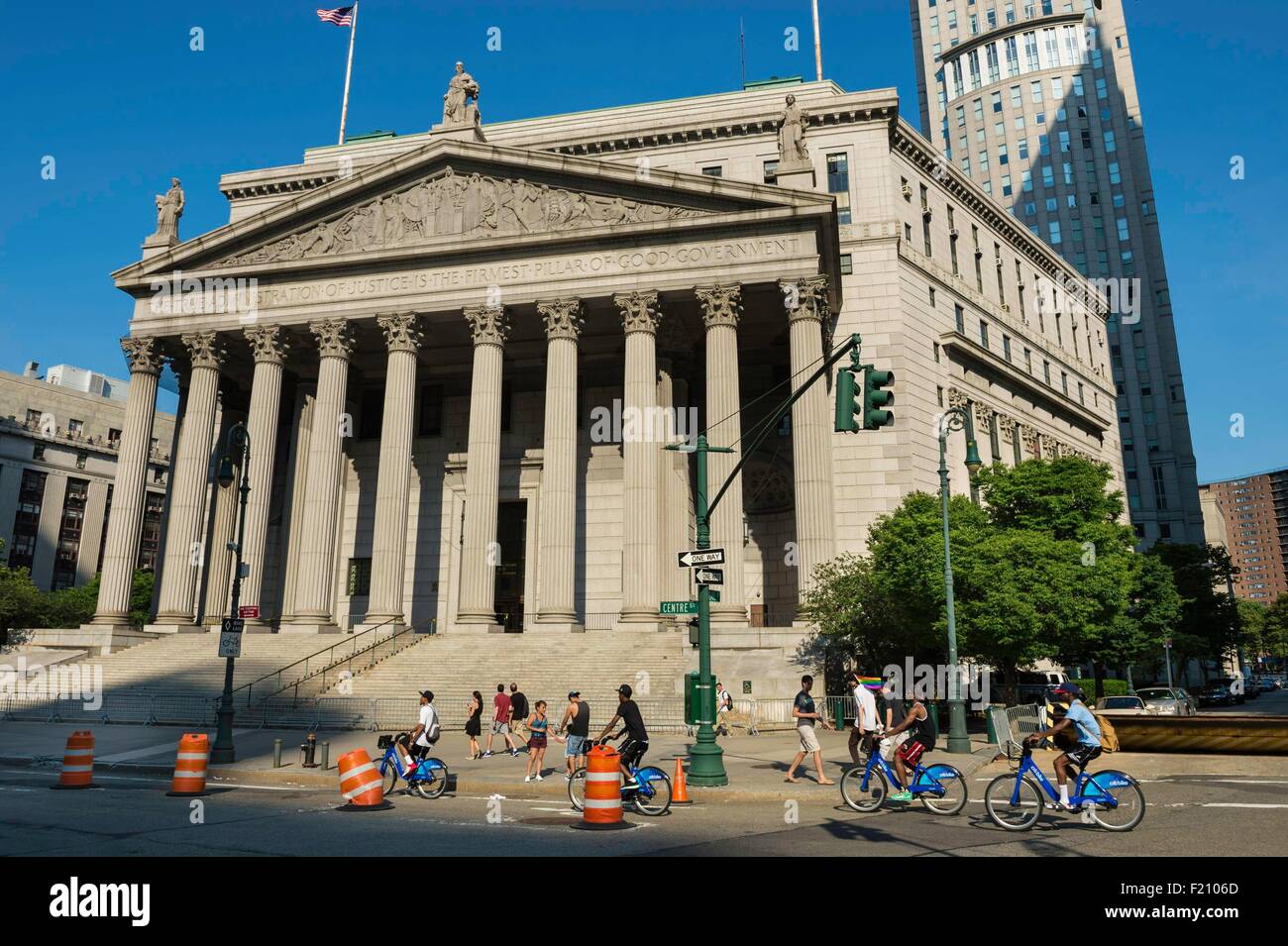 Stati Uniti, New York City, Manhattan Civic Center di New York City Hall Foto Stock