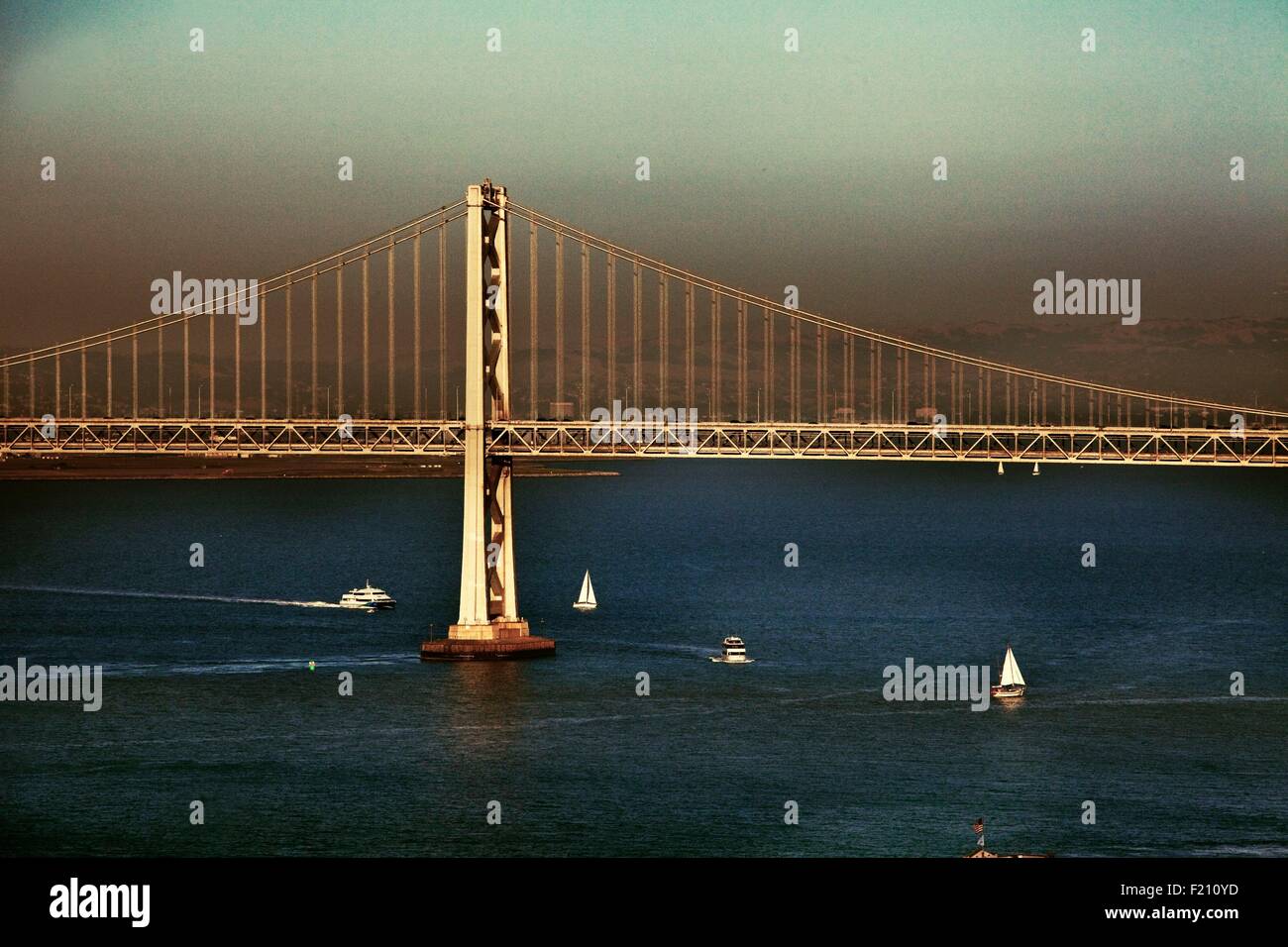 Gli Stati Uniti, California, San Francisco Bay Bridge Foto Stock