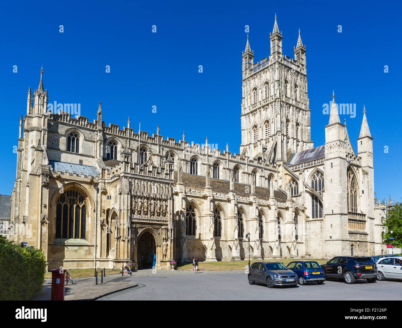 La cattedrale di Gloucester, Gloucester, Gloucestershire, England, Regno Unito Foto Stock