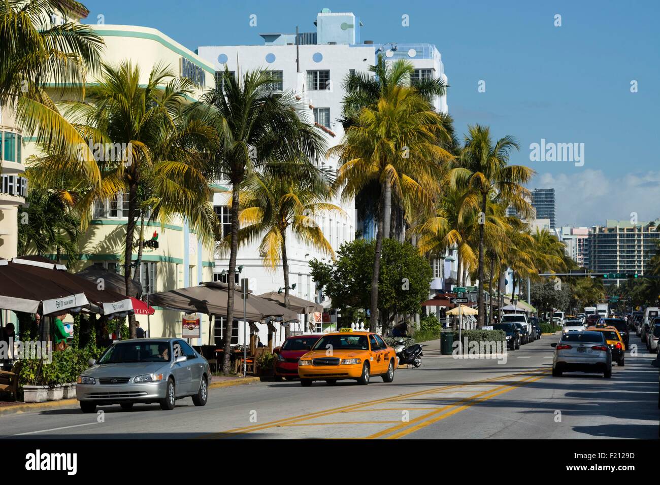 Stati Uniti, Florida Miami Beach South Beach Ocean Drive Foto Stock