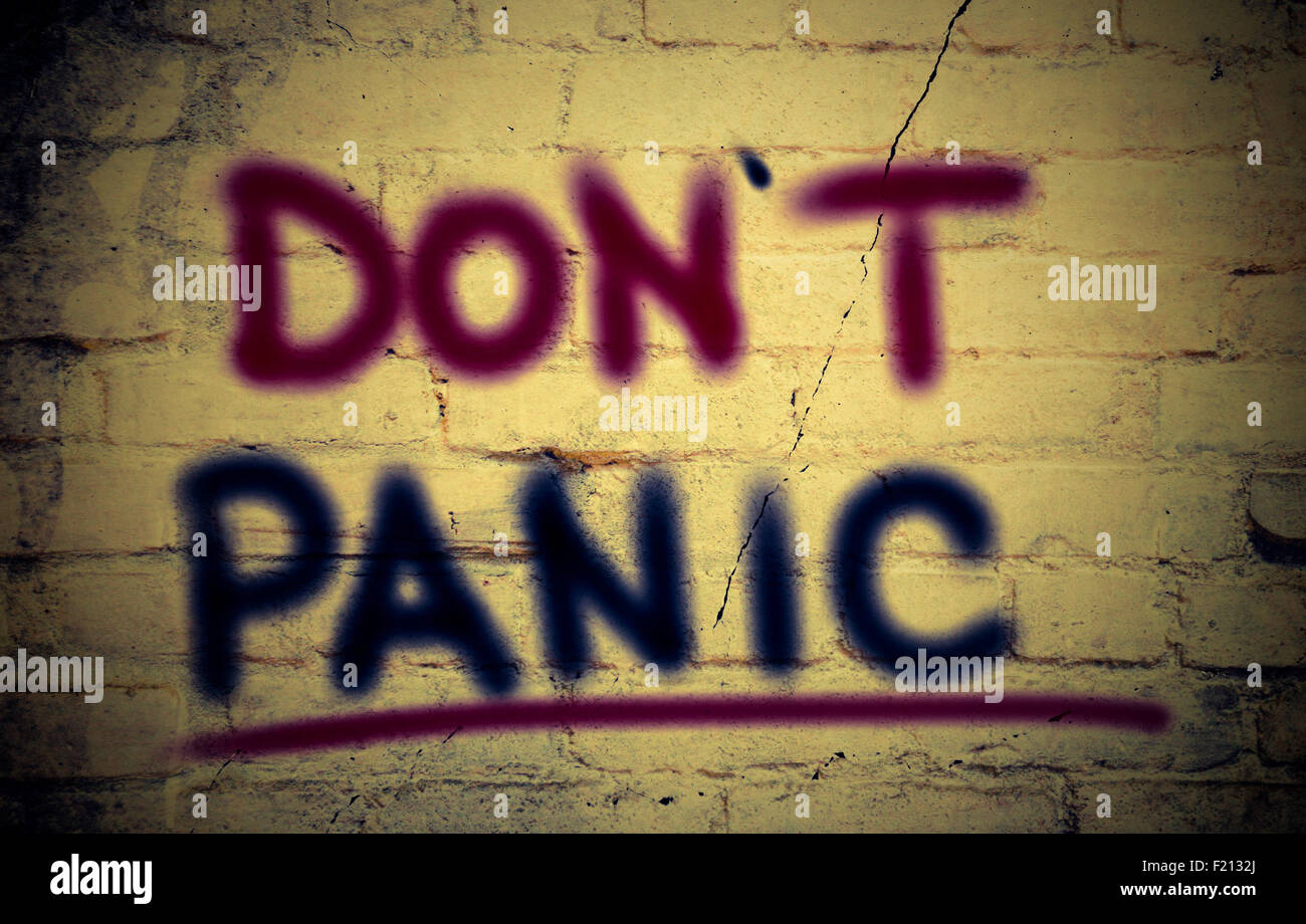 Non fatevi prendere dal panico Concept Foto Stock