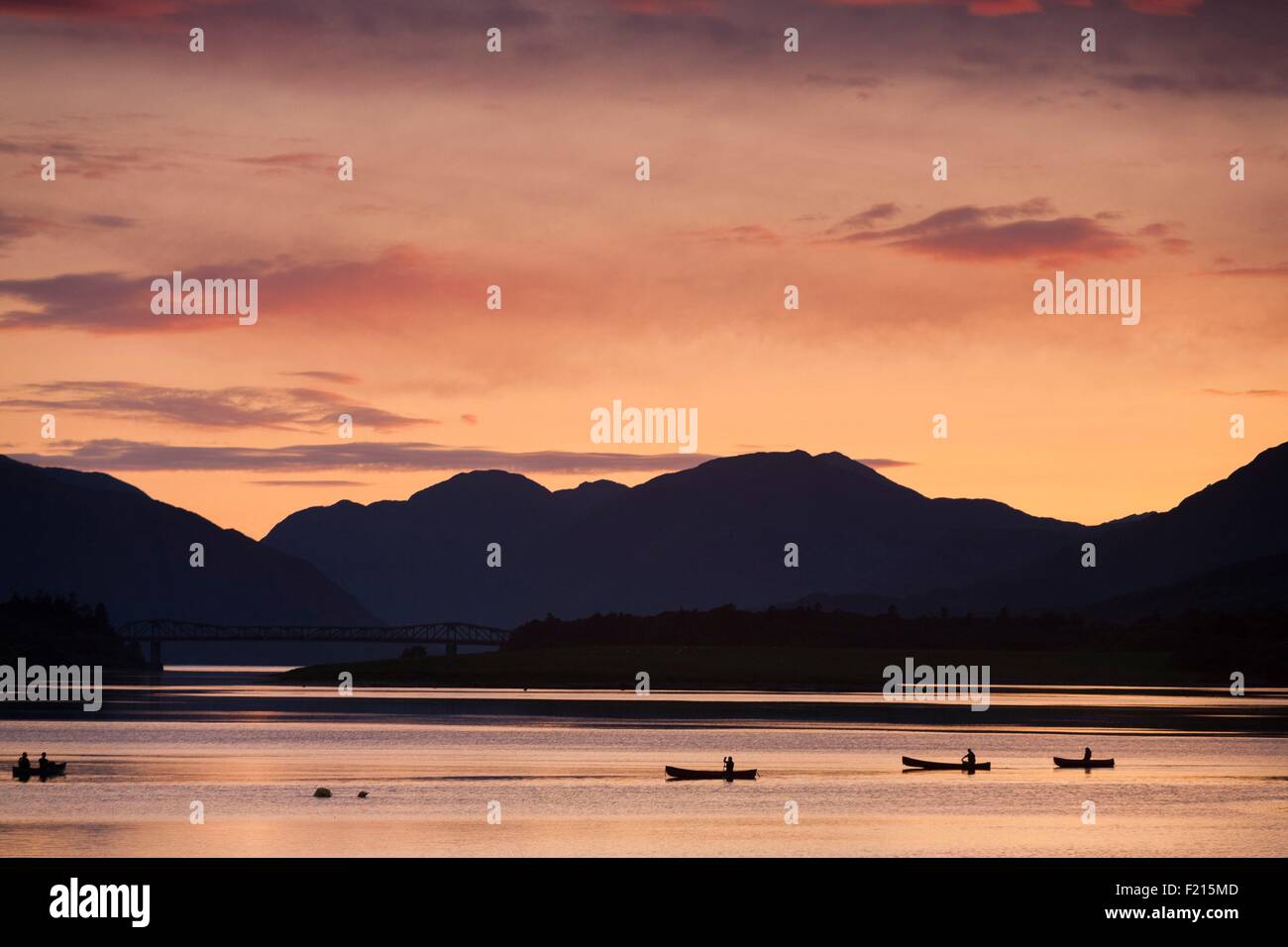 Regno Unito, Scozia, Loch Leven, Ballachullish, Alltan Mhic Aoidh Foto Stock