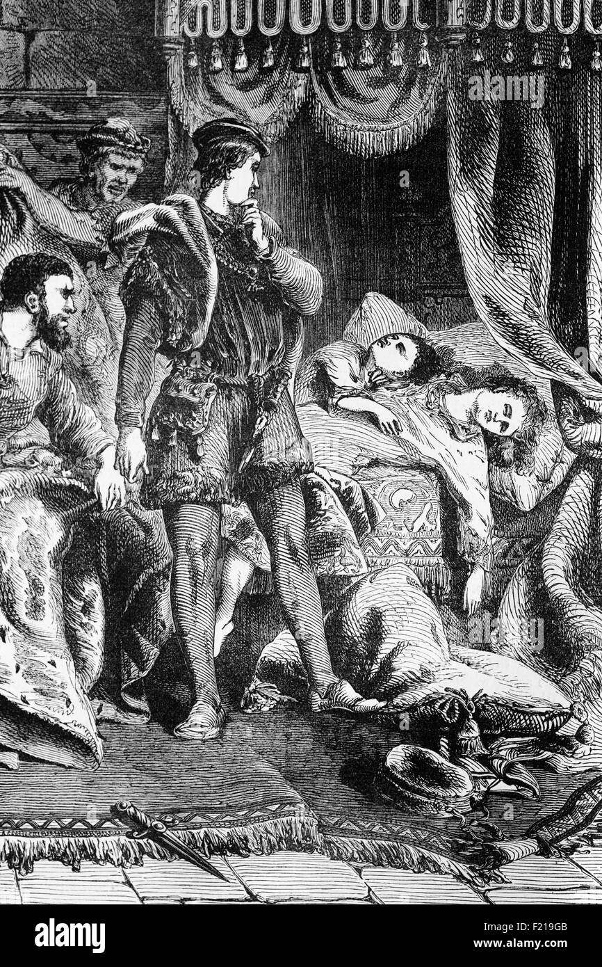 I principi nella Torre, i due fratelli erano gli unici figli di Edoardo IV d'Inghilterra ed Elizabeth Woodville. , Alive al momento della morte del padre, furono più tardi ritenuti assassinati nella Torre di Londra nel 1483. In seguito alla skullduggery Riccardo, Duca di Gloucester, che fungeva da Signore protettore, fu offerto il trono e divenne Re Riccardo III Edoardo V, che non era più re, e suo fratello Richard, Duca di York, rimase nella Torre di Londra. Non ci sono avvistamenti registrati dopo l'estate del 1483. Foto Stock