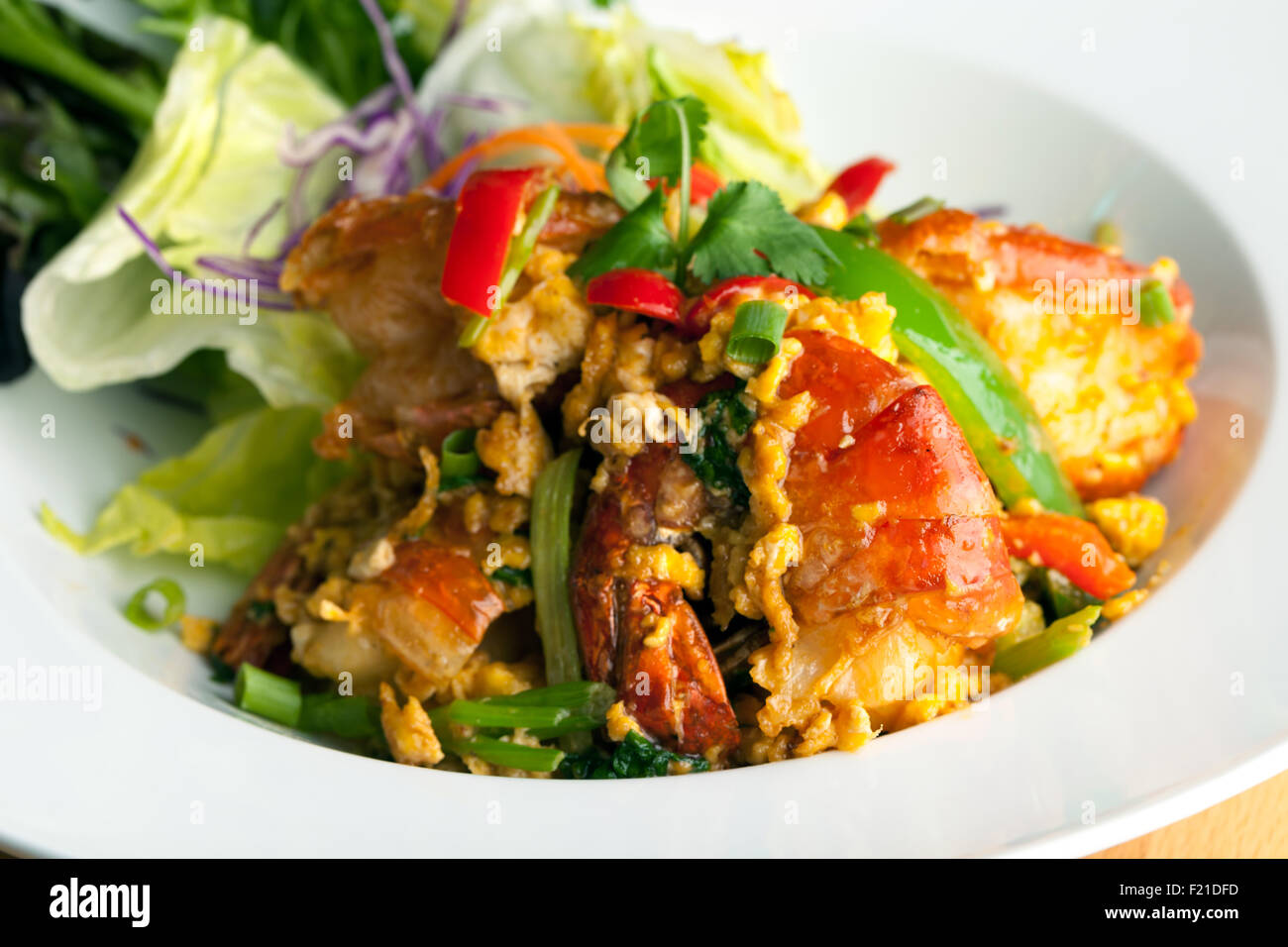 Jumbo Thai insalata di gamberetti Foto Stock