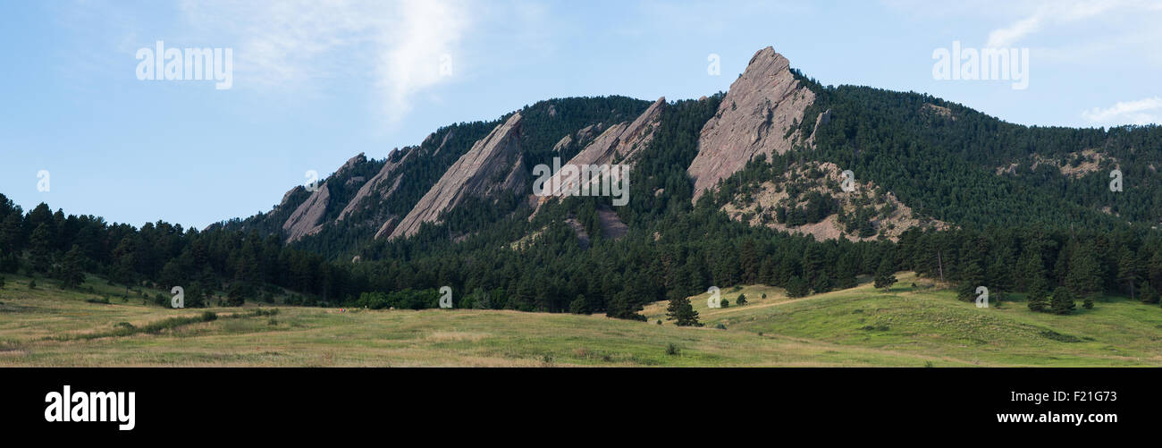 Il Flatirons a Boulder, Colorado Foto Stock