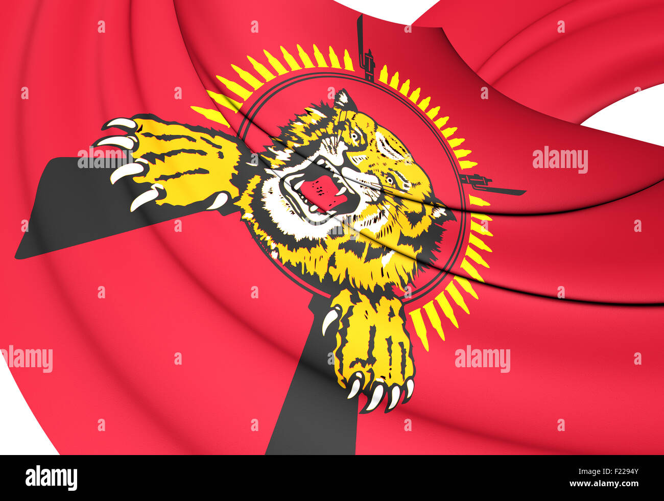 Bandiera del Tamil Eelam. Close up. Foto Stock