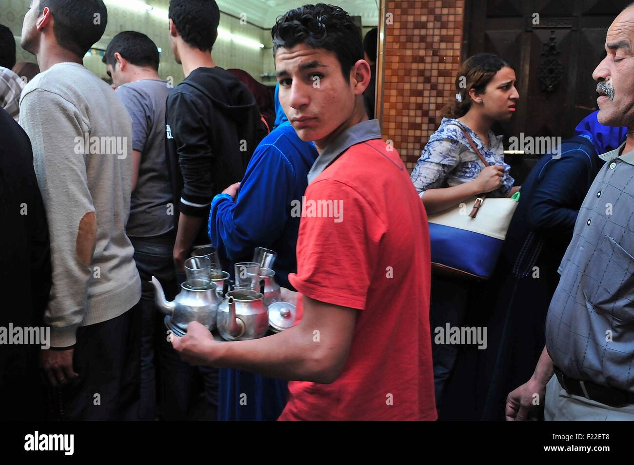 Souk Tea Porter Marrakech Foto Stock