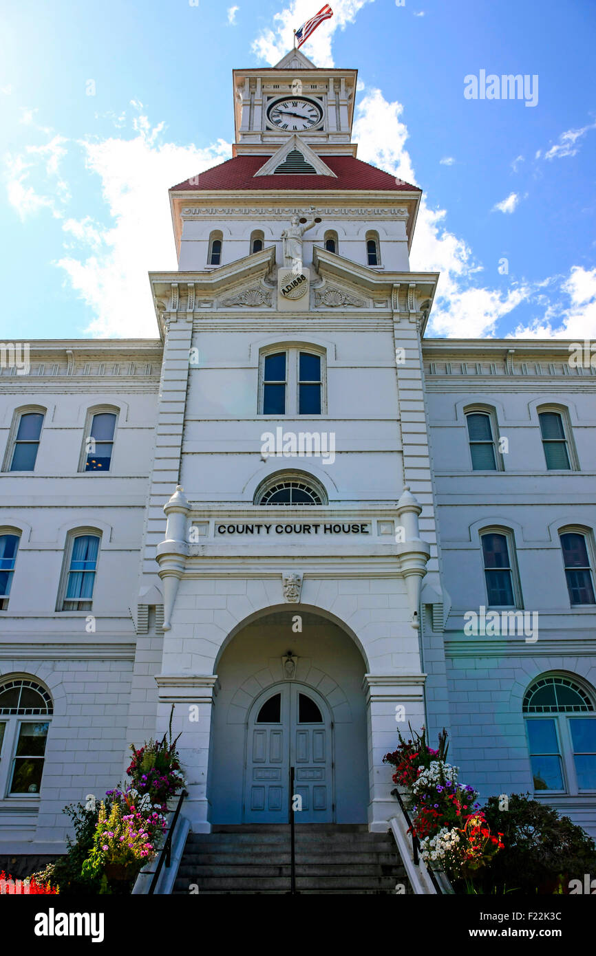 La Benton County Courthouse costruito nel 1888 e situato tra NW 4 St e Jackson e Monroe Sts in Corvalis, Oregon. Foto Stock