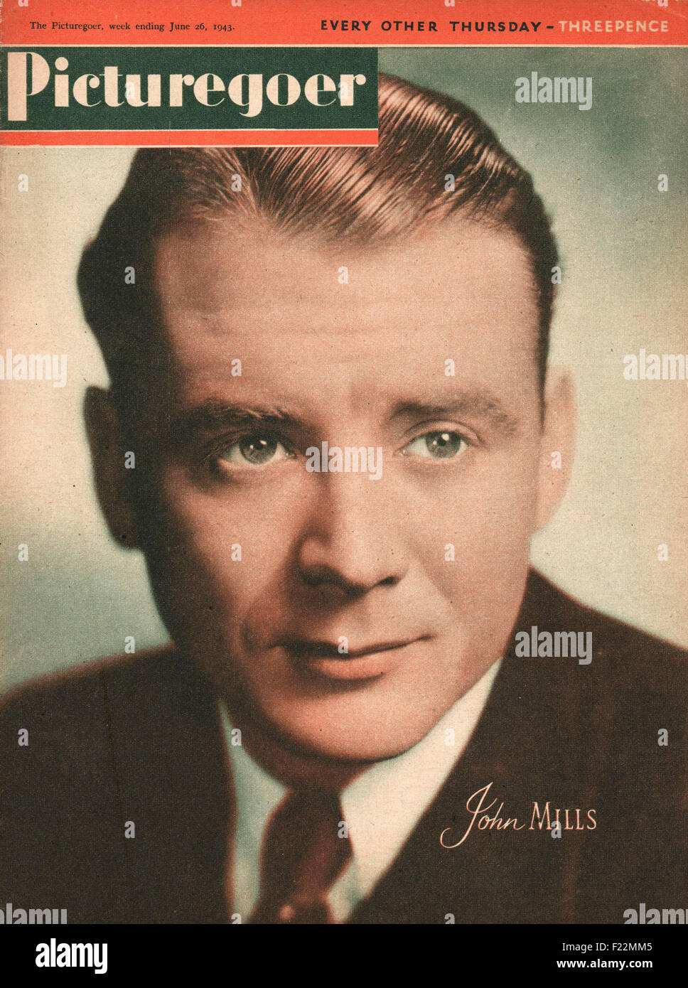 1943 Picturegoer magazine John Mills Foto Stock