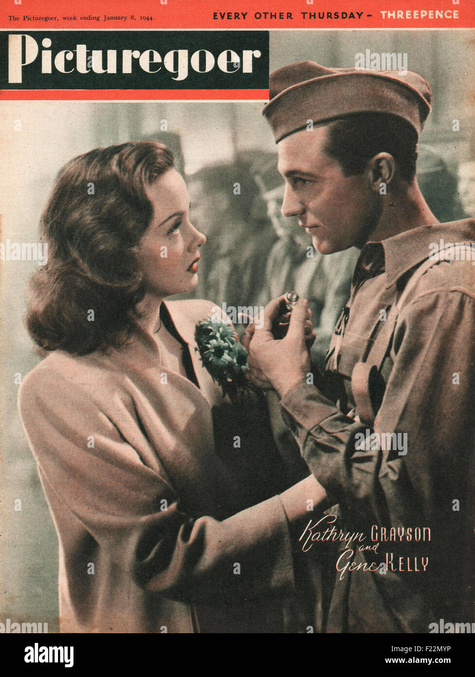 1944 rivista Picturegoer Kathryn Grayson & Gene Kelly Foto Stock