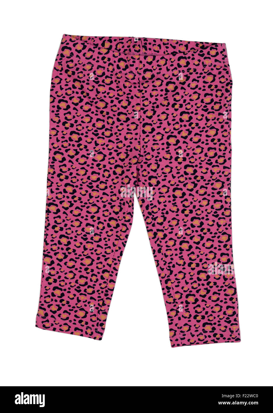 Baby Pink collant con leopard pattern. Isolare il bianco. Foto Stock