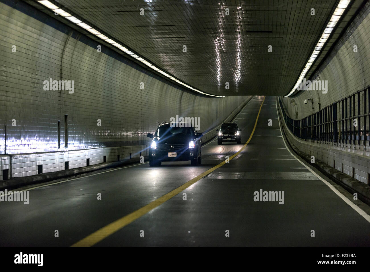 Il ditale Shoal Tunnel sulla Chesapeake Bay Bridge, Maryland, Stati Uniti d'America Foto Stock
