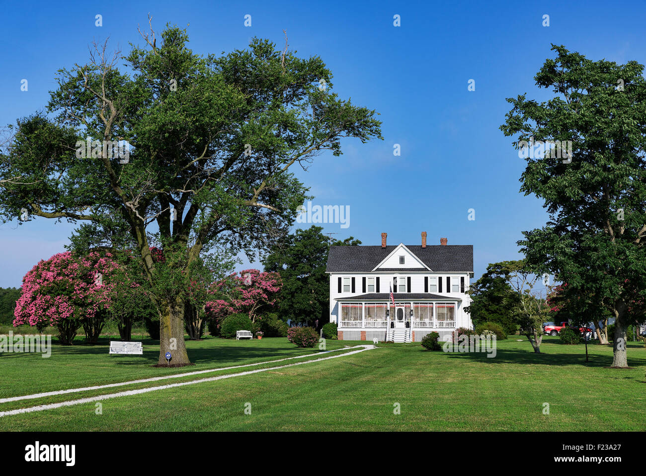 Rural farm house, Cape Charles, Virginia, Stati Uniti d'America Foto Stock