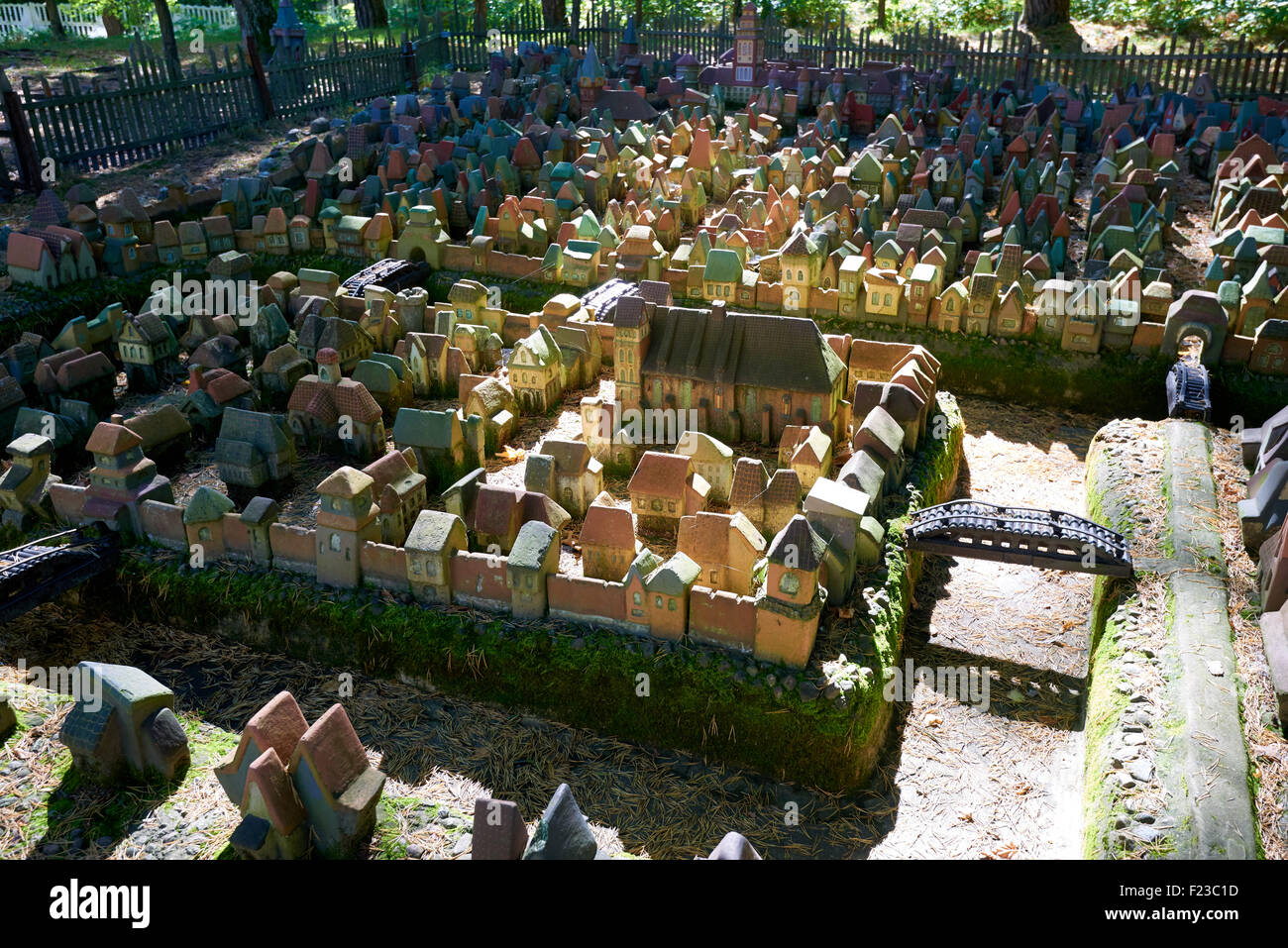 SVETLOGORSK, RUSSIA - Sep 10, 2015: città in miniatura - il layout medievale di Koenigsberg prima metà del XVI secolo da m Foto Stock