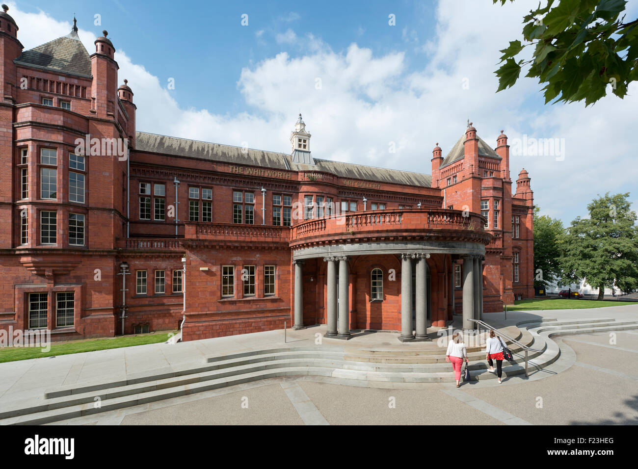 Il recentemente rinnovato Whitworth Art Gallery si trova sulla strada di Oxford campus dell Università di Manchester. Foto Stock