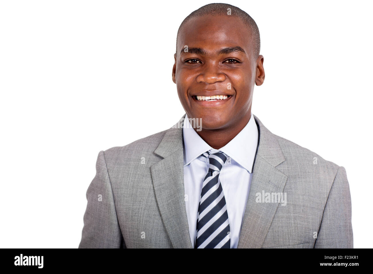 Closeup Ritratto di giovane Afro American business man Foto Stock