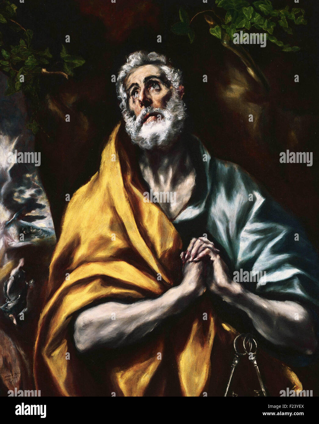 El Greco - Il Penitente San Pietro Foto Stock