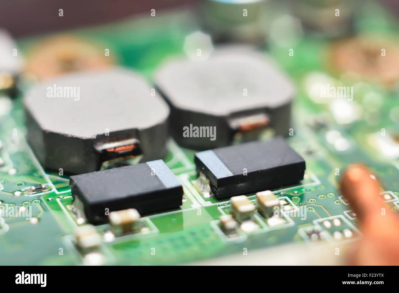 Scheda di circuito (circuiti integrati, diodi, transistor, tubi a vuoto) Foto Stock