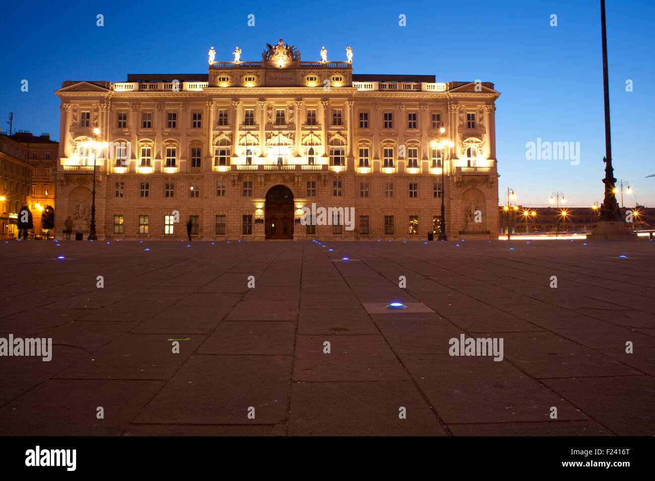 Famoso edificio a Trieste, Italia Foto Stock