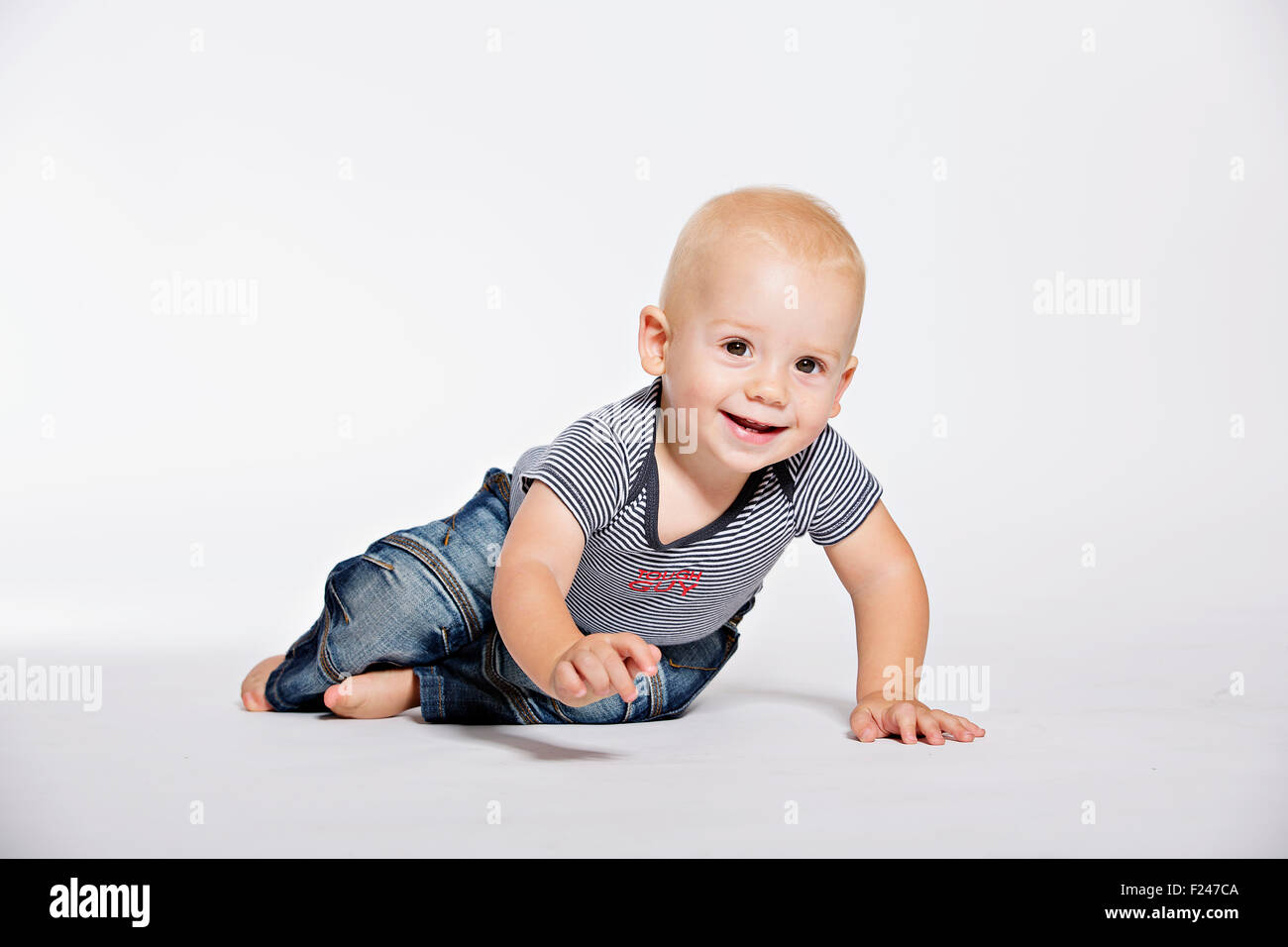 1-anno-vecchio figlio, un anno, 1° anno Foto Stock