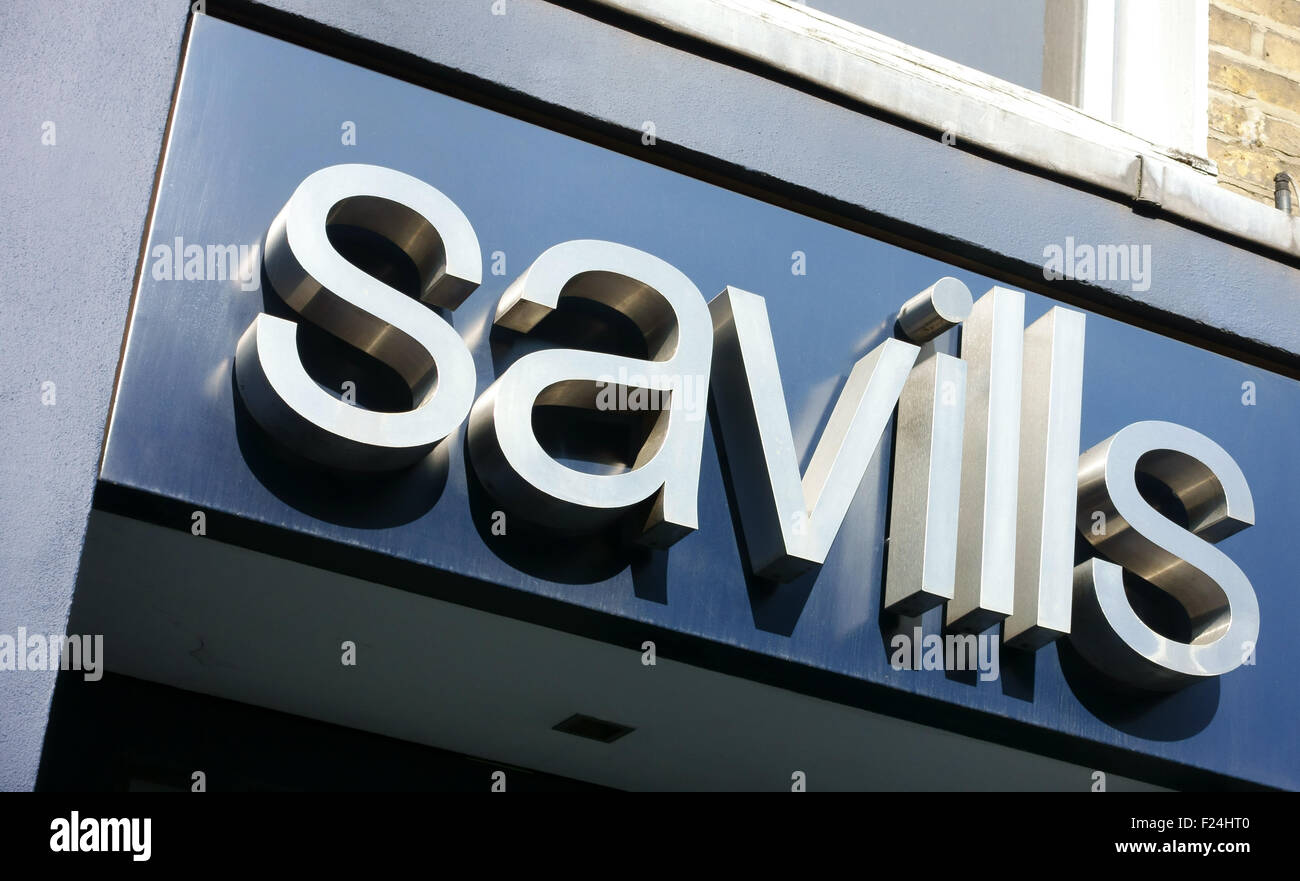 Ramo di Savills agenti immobiliari, Londra Foto Stock